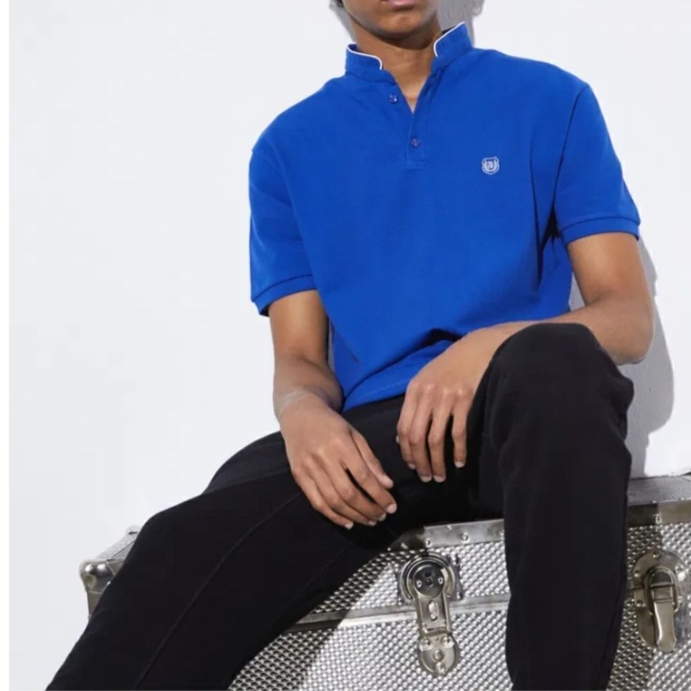 The Kooples collarless polo shirt, medium